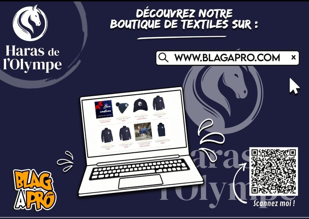 Boutique de textiles du Haras de l'Olympe sur blagapro.com : vestes, softshells, bonnets et casquettes aux couleurs du club